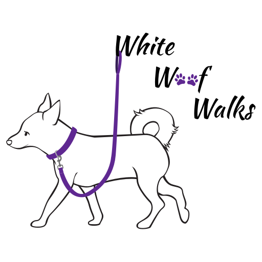 White Woof Walks logo